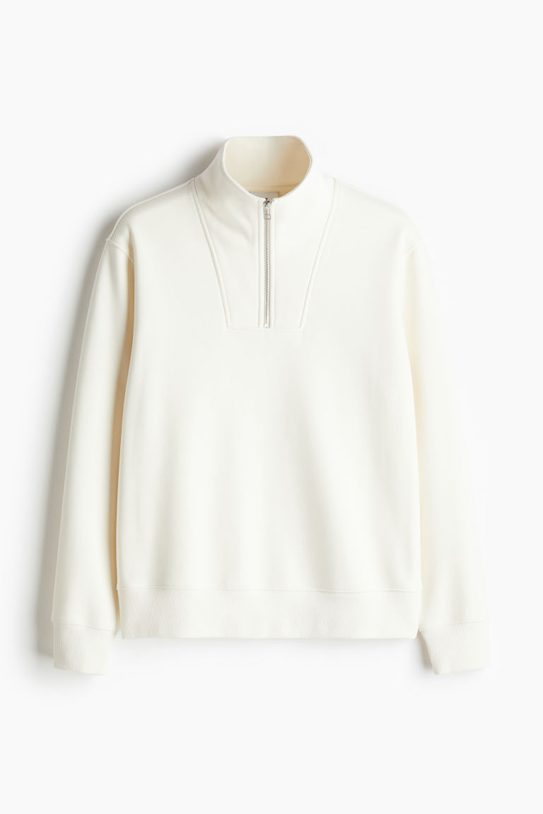 H & M - Ziptop-sweater - Regular Fit - Wit