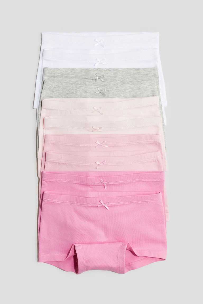 H & M - Set van 10 katoenen boxerslips - Roze