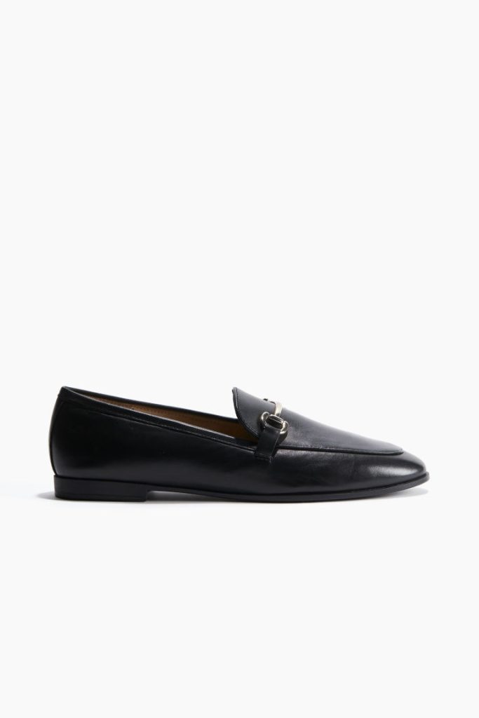 H & M - Leren loafers - Zwart