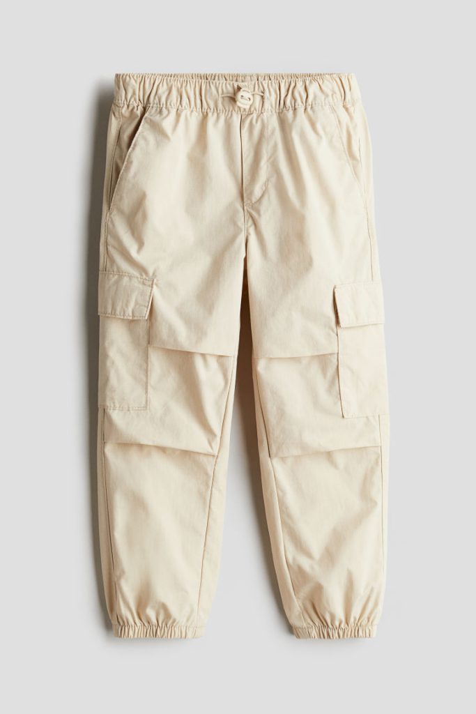 H & M - Katoenen utilitybroek - Beige