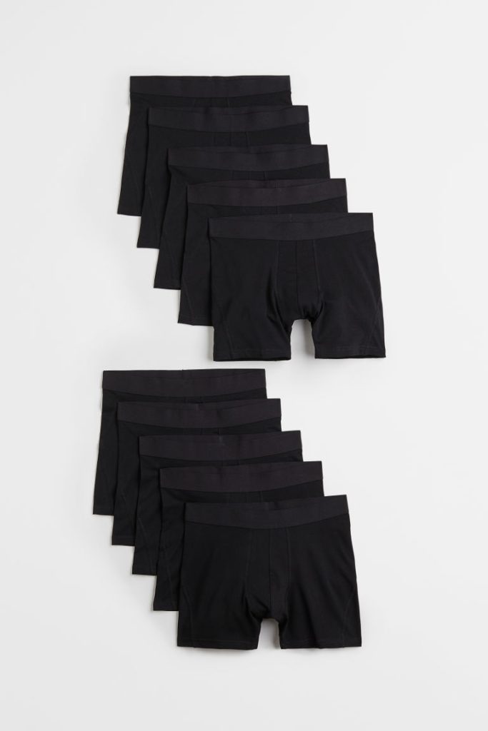 H & M - Set van 10 Xtra Life™ boxershorts - Mid trunk - Zwart