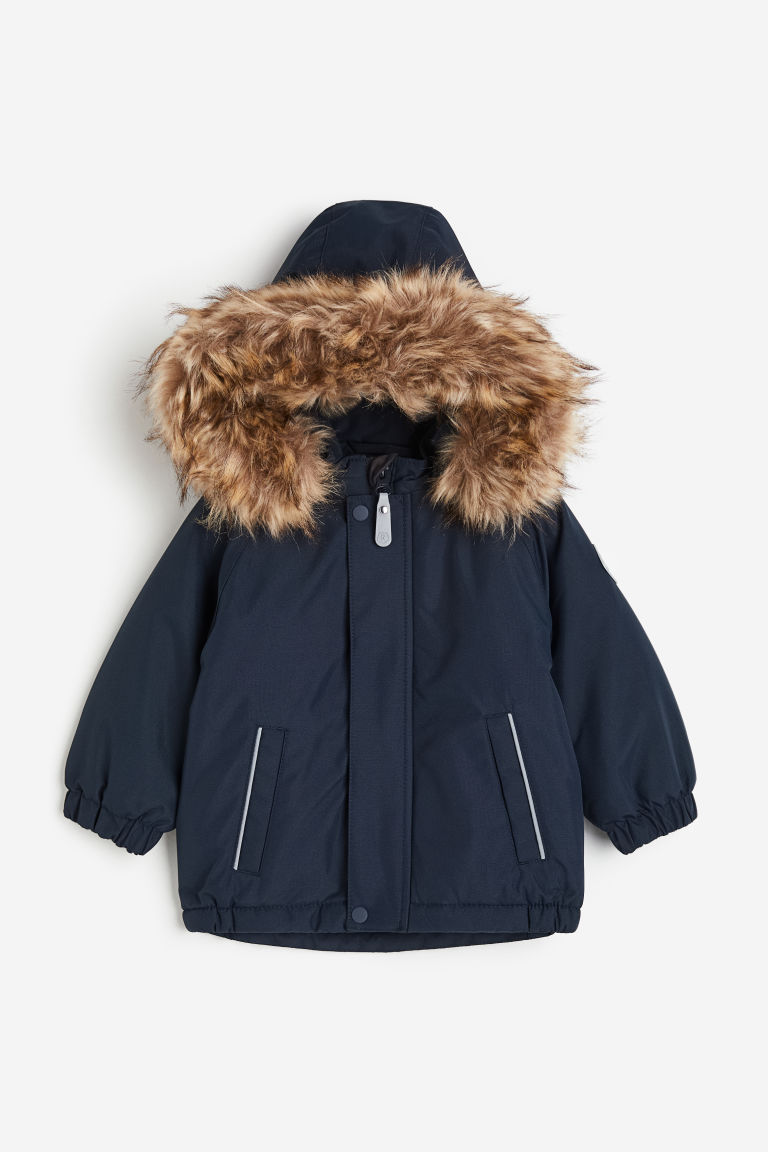 H & M - Parka Met Nepbont - Blauw