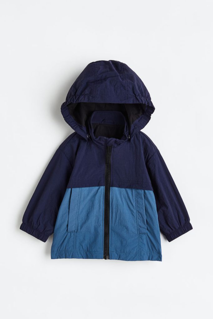 H & M - Windbreaker met capuchon - Blauw