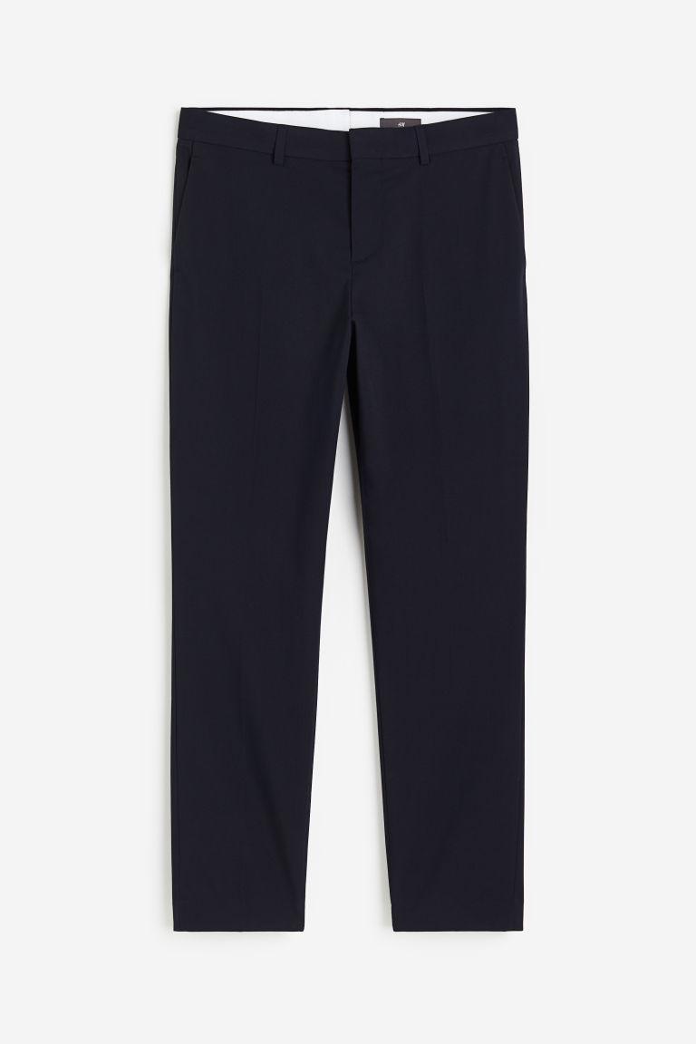 H & M - Kostuumpantalon - Slim Fit - Blauw