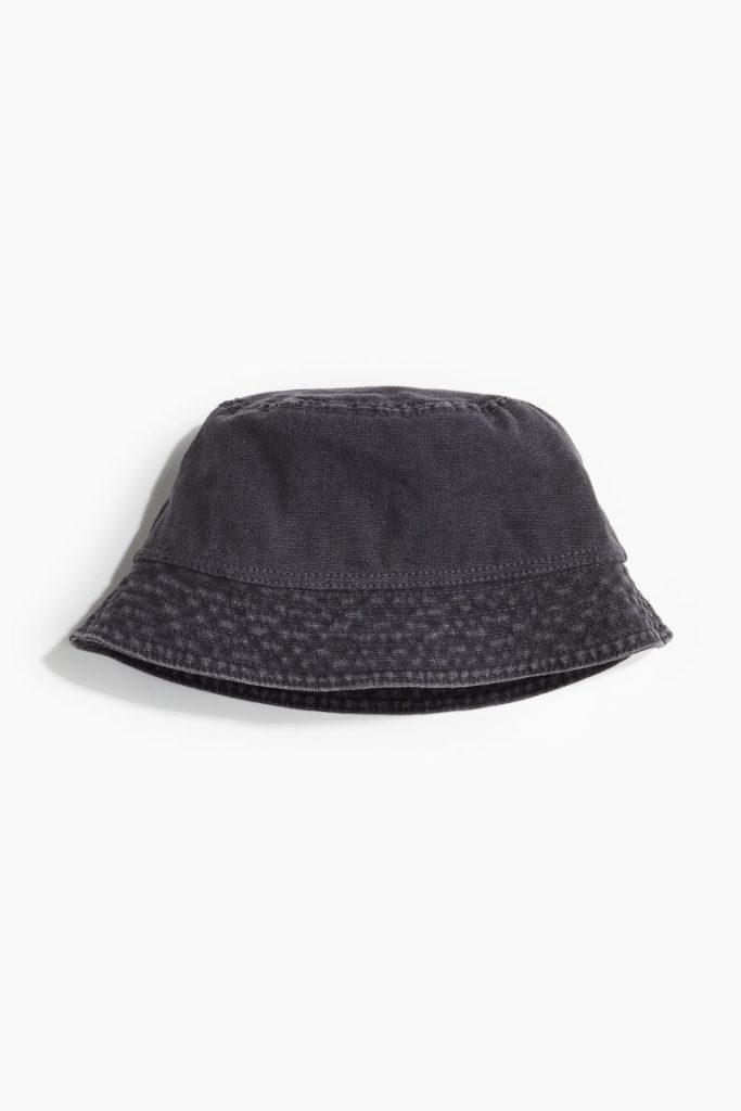 H & M - Katoenen buckethat - Zwart