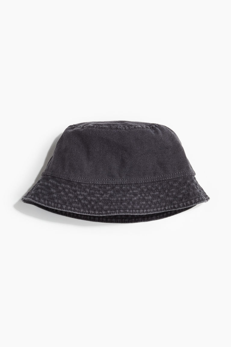 H & M - Katoenen buckethat - Zwart