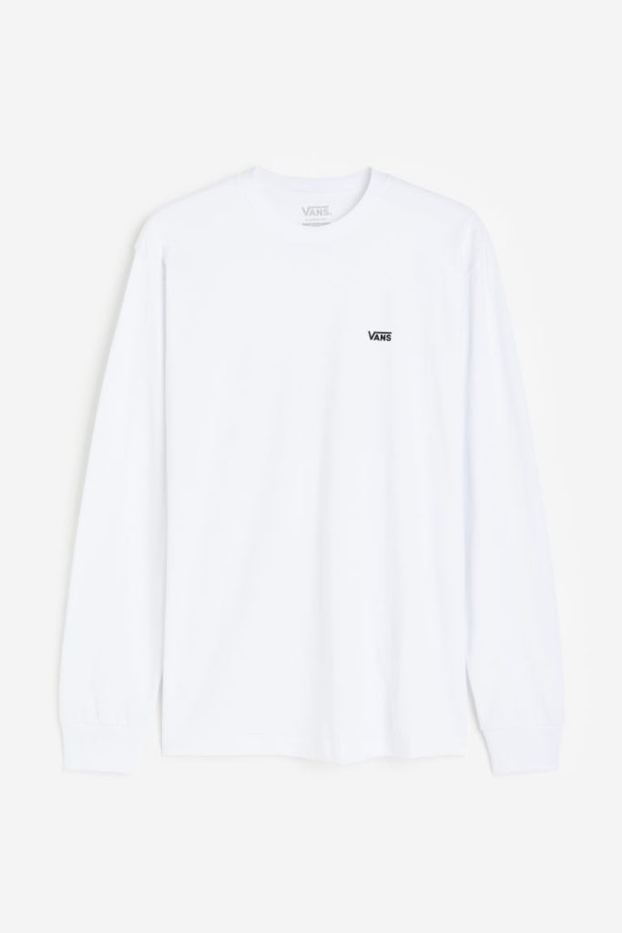 H & M - Mn Left Chest Hit Ls - Wit