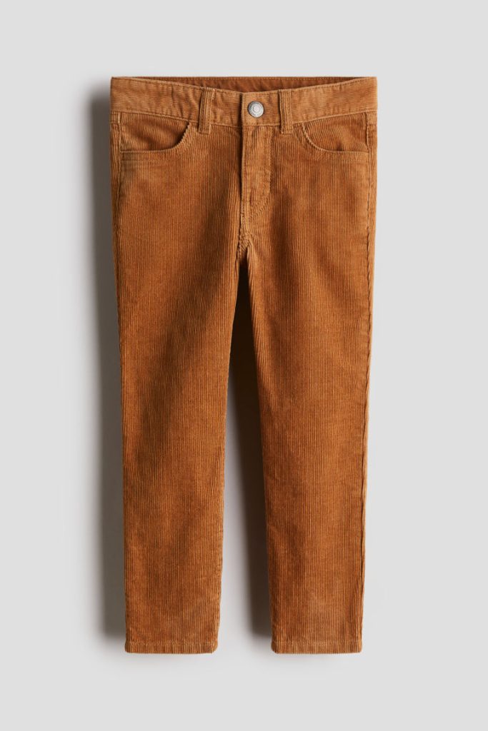 H & M - Corduroy broek - Slim Fit - Beige