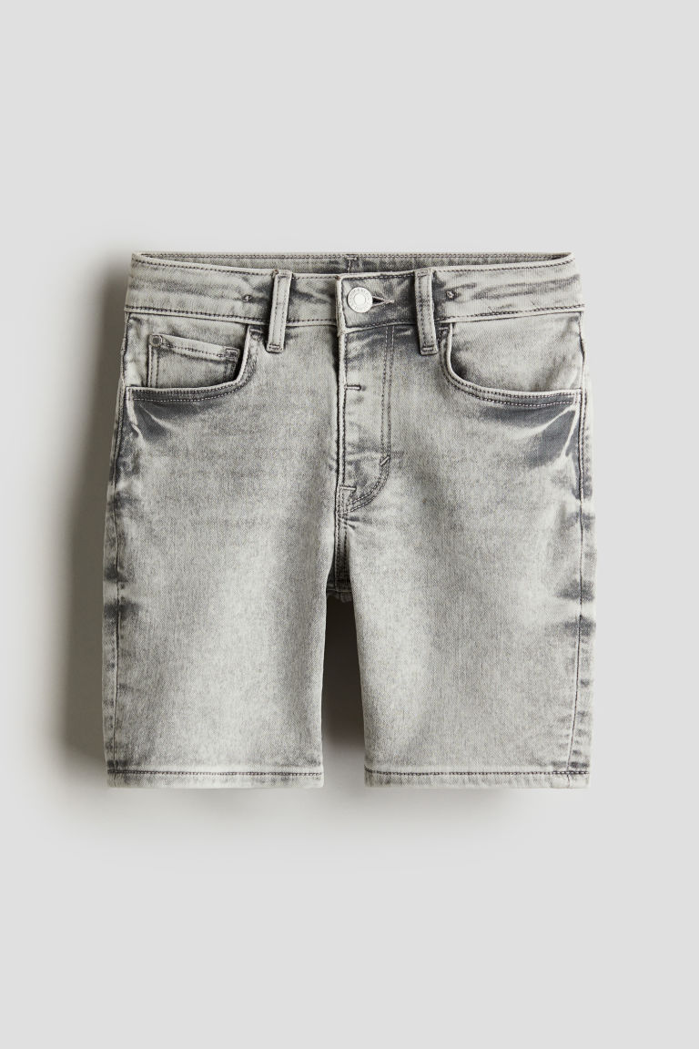 H & M - Super Soft Denim short - Grijs