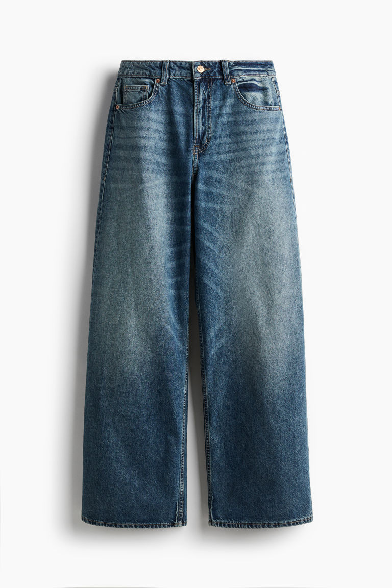 H & M - Baggy Regular Jeans - Blauw