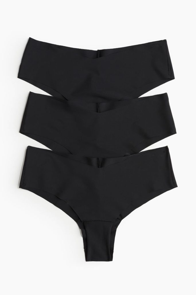 H & M - Set van 3 no-show slips - Hipster - Zwart