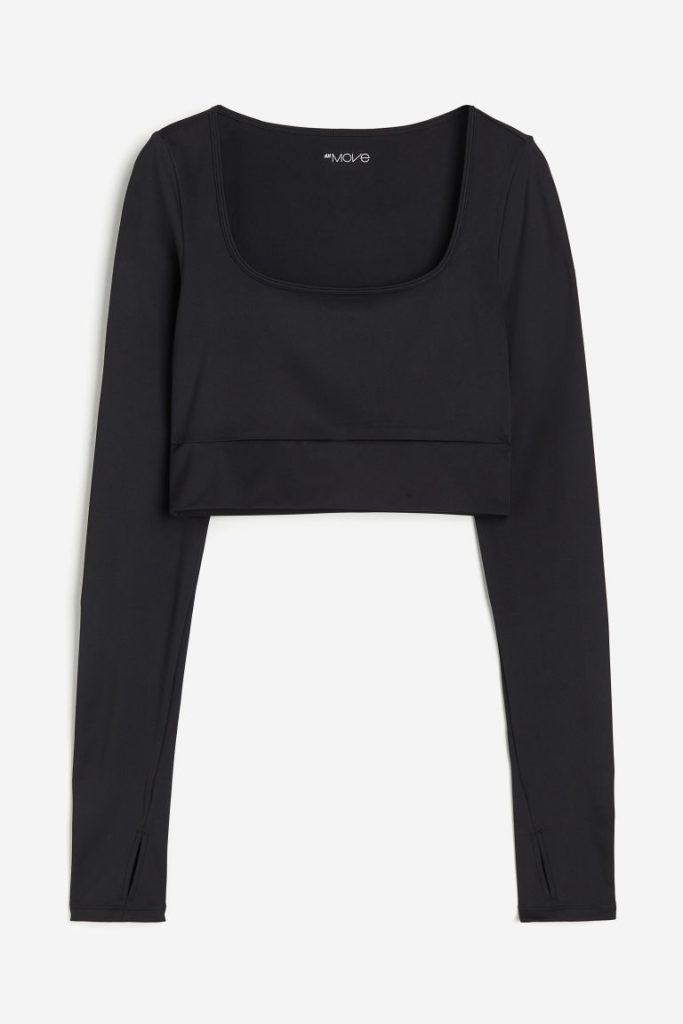 H & M - Korte sporttop van SoftMove™ - Zwart