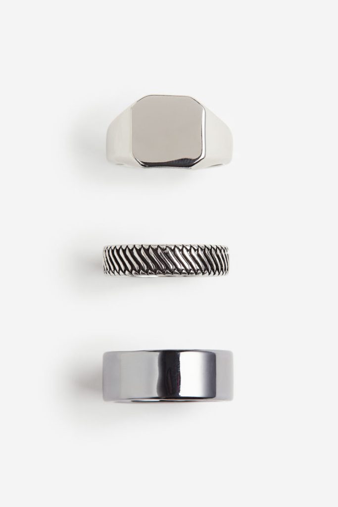 H & M - Set van 3 ringen - Zilver