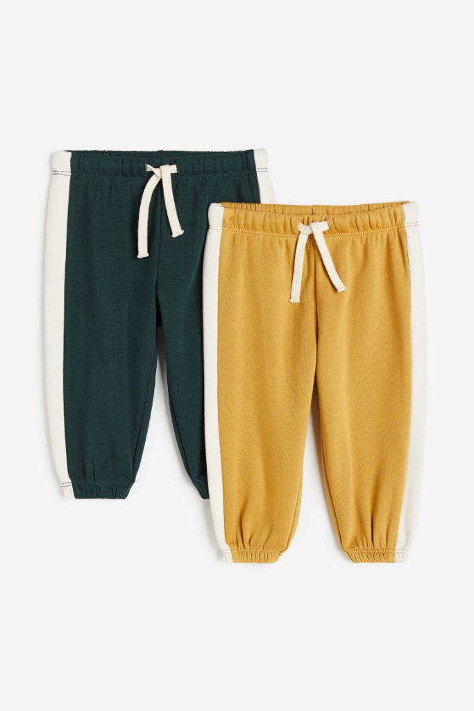 H & M - Set van 2 katoenen joggers - Groen