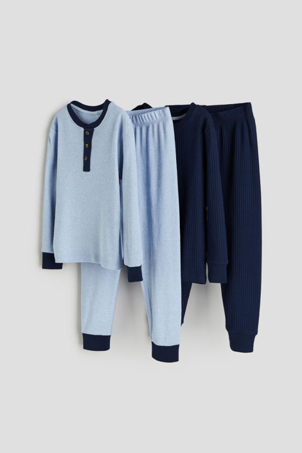 H & M - Set van 2 pyjama's - Blauw