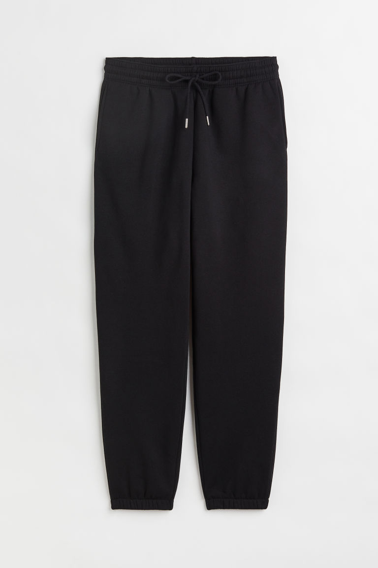 H & M - Sweatpants van katoenmix - Zwart