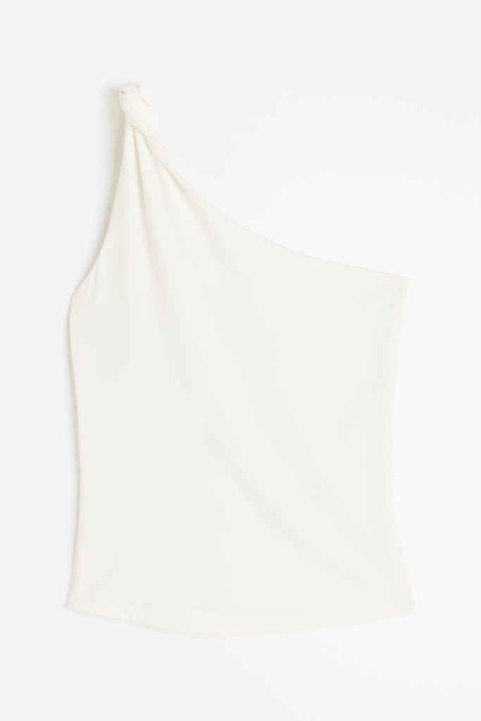 H & M - One-shouldertop - Wit