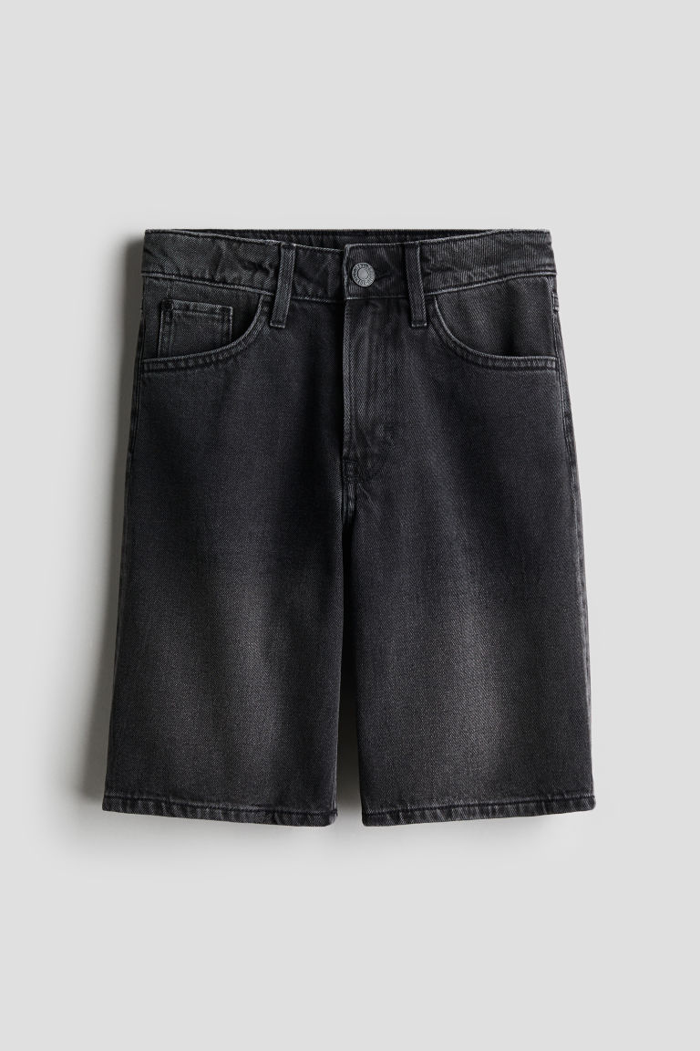 H & M - Denim short - Loose Fit - Grijs