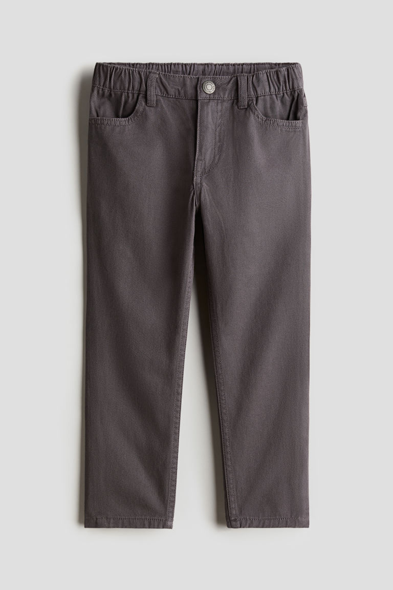 H & M - Broek - Relaxed Tapered Fit - Grijs