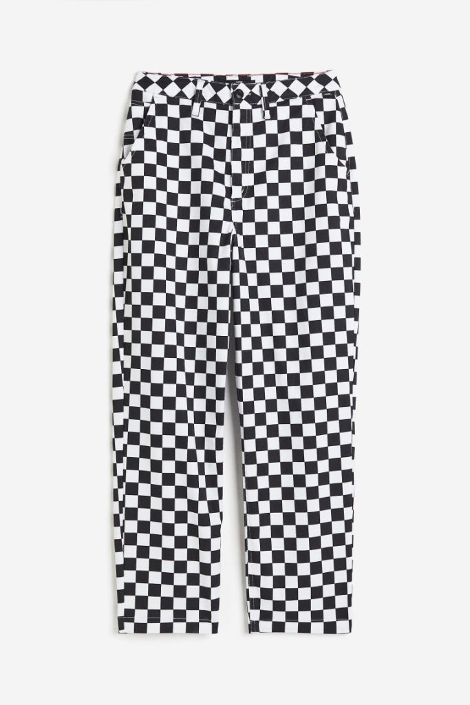 H & M - Wm Authentic Wmn Chino Print - Wit