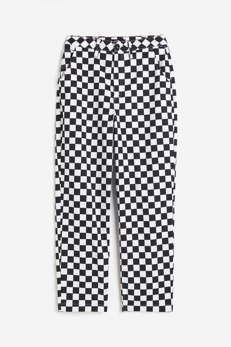 H & M - Wm Authentic Wmn Chino Print - Wit