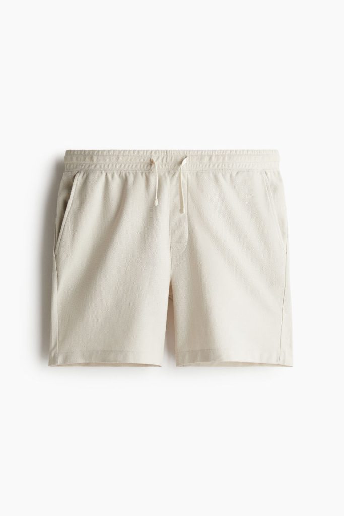 H & M - Piqué short - Regular Fit - Beige