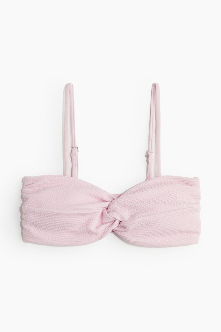 H & M - Padded bikinitop met gedraaid detail - Roze