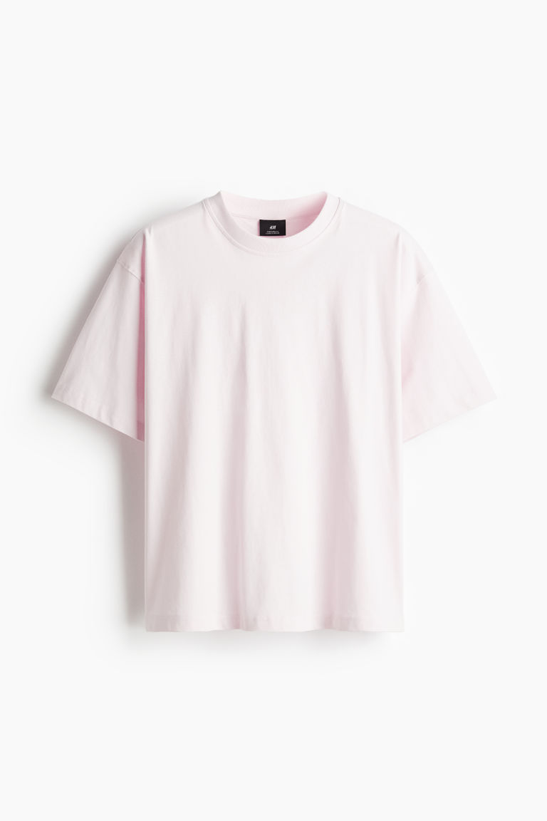 H & M - Katoenen T-shirt - Oversized Fit - Roze