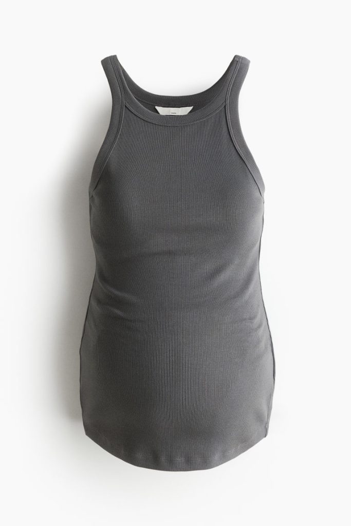 H & M - MAMA Geribde tanktop - Grijs