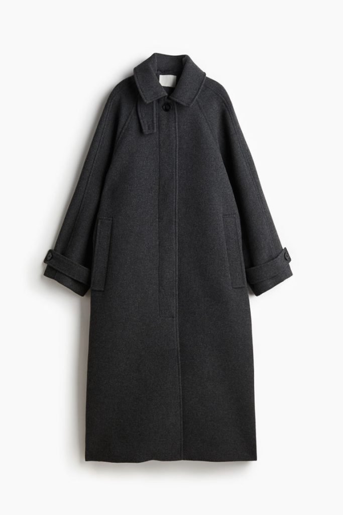 H & M - Oversized maxi-jas - Grijs