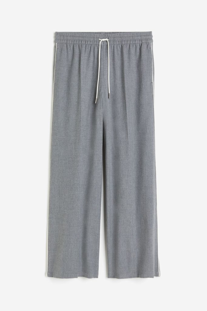 H & M - Wijde pull-on broek - Grijs