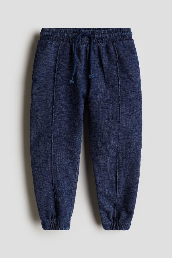 H & M - Joggers met persvouwen - Blauw