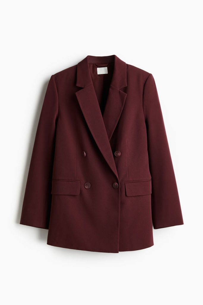 H & M - Double-breasted blazer - Rood