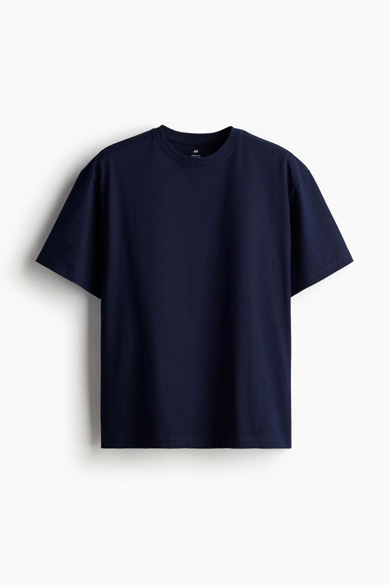 H & M - T-shirt - Loose Fit - Blauw