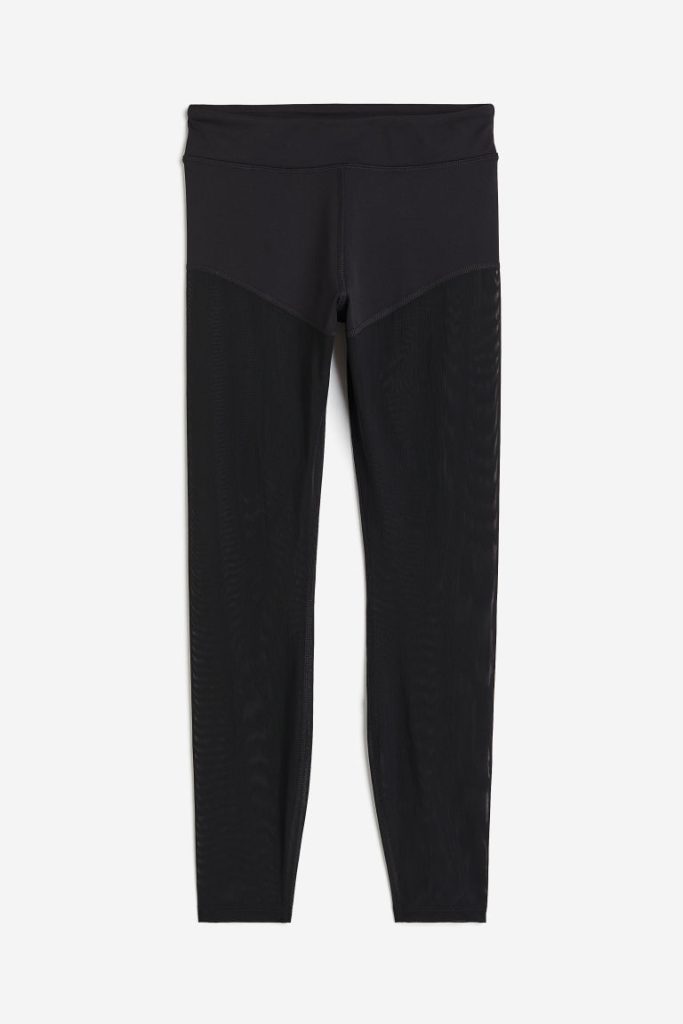 H & M - Sportlegging van DryMove™ met mesh - Zwart