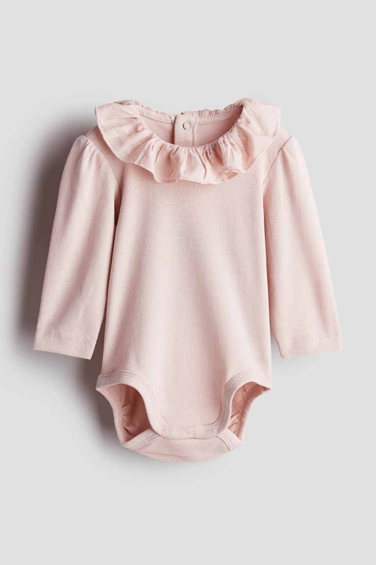 H & M - Romper met volantkraag - Roze