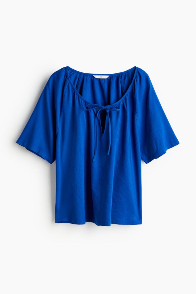 H & M - Blouse met raglanmouwen - Blauw