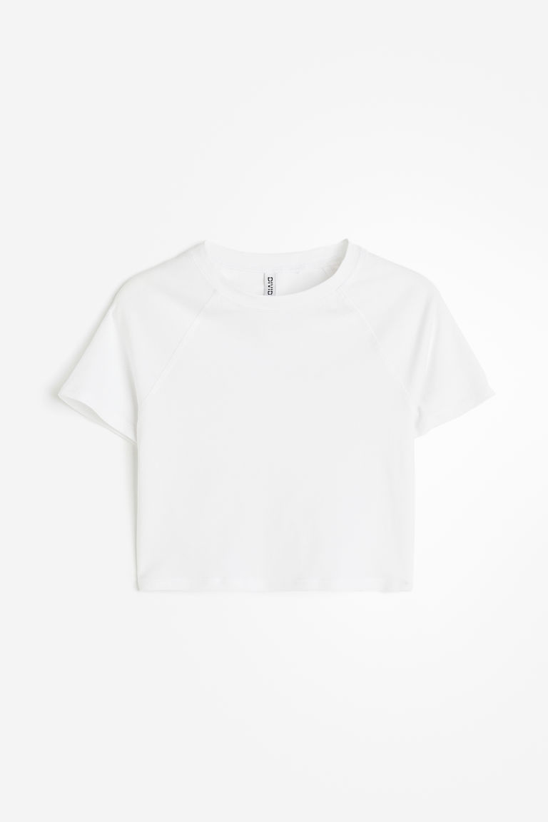 H & M - Cropped T-shirt - Wit