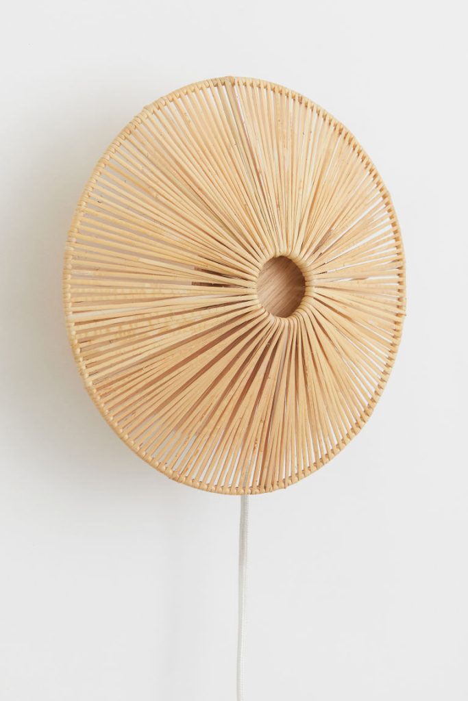 H & M - Rotan wandlamp - Beige