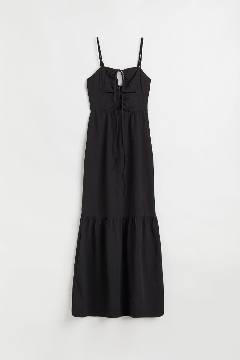 H & M - Maxi-jurk met cutout - Zwart