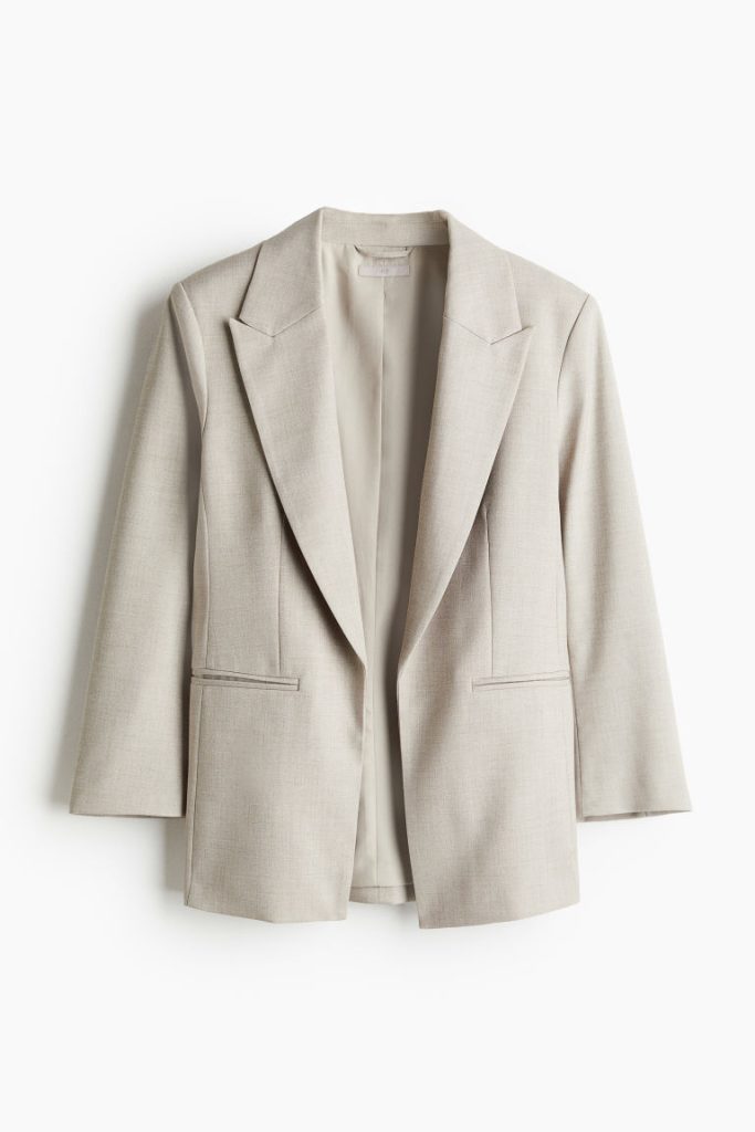 H & M - Getailleerde blazer - Beige