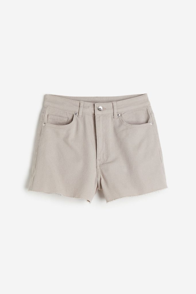 H & M - Twill short - High waist - Bruin