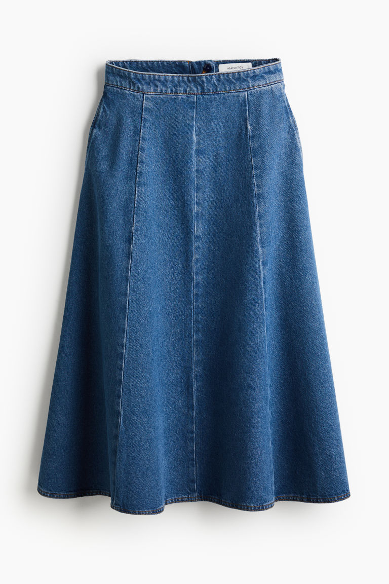 H & M - Denim A-linerok - Blauw