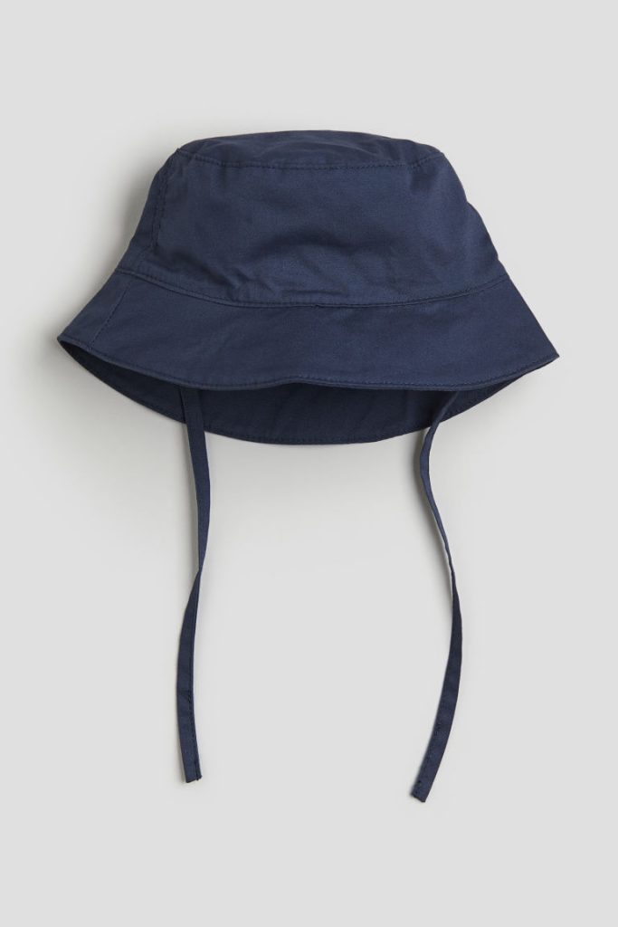 H & M - Katoenen buckethat - Blauw