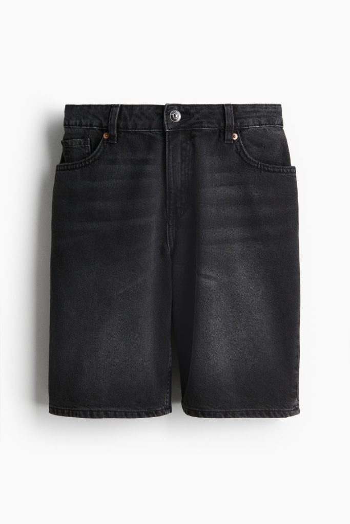 H & M - Low Denim short - Zwart