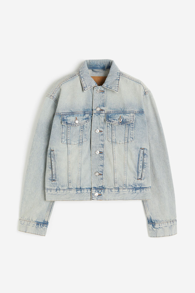 H & M - Kort denim jack - Blauw