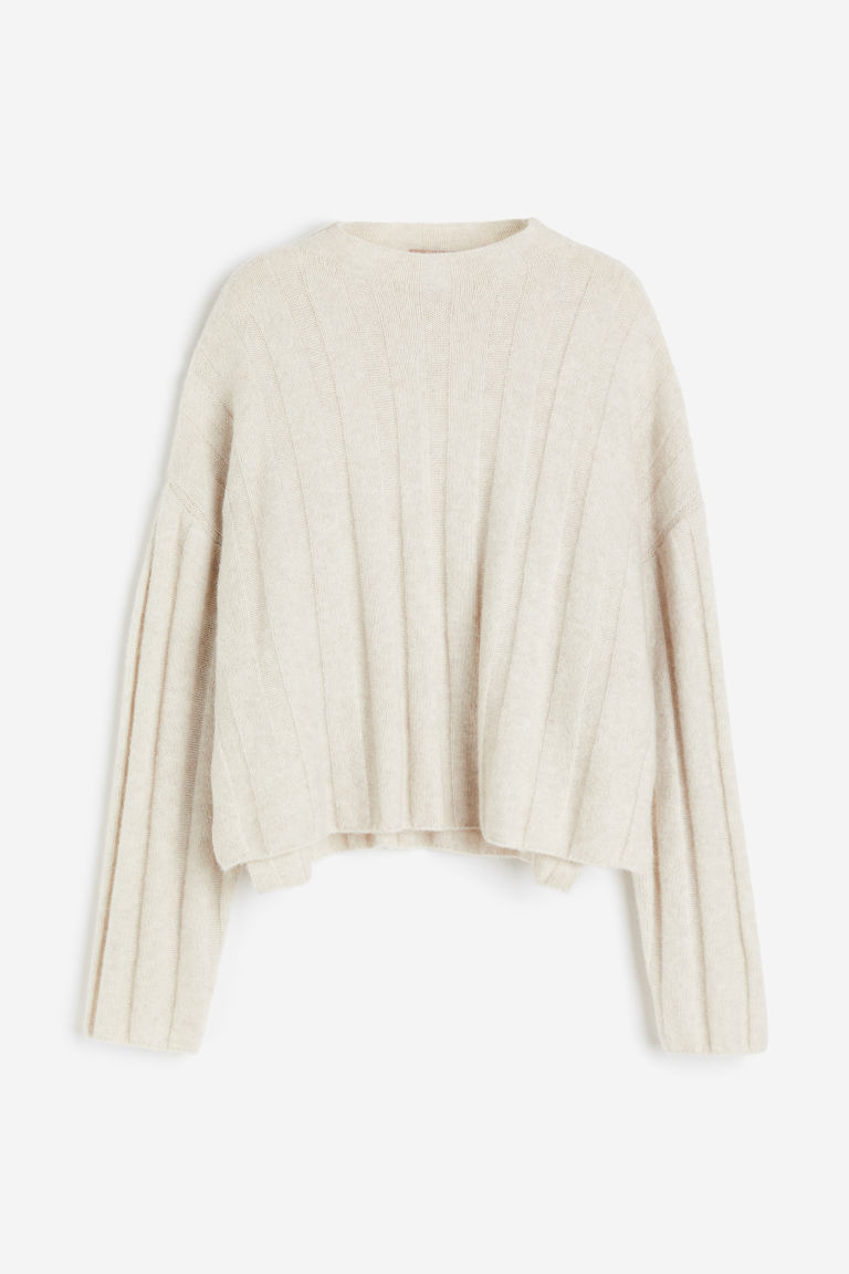 H & M - Ribgebreide trui - Beige