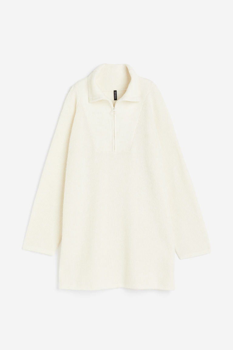 H & M - Oversized ziptop-jurk - Wit