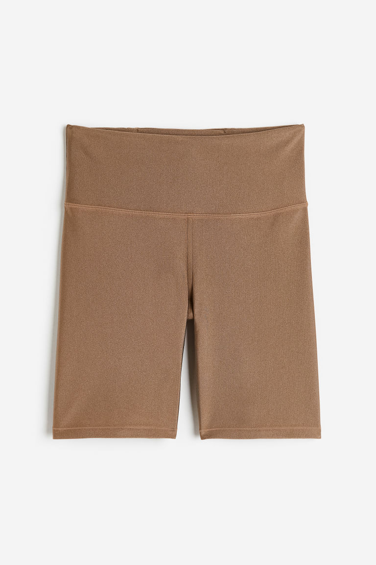 H & M - High Shine fietsshort van DryMove™ - Beige