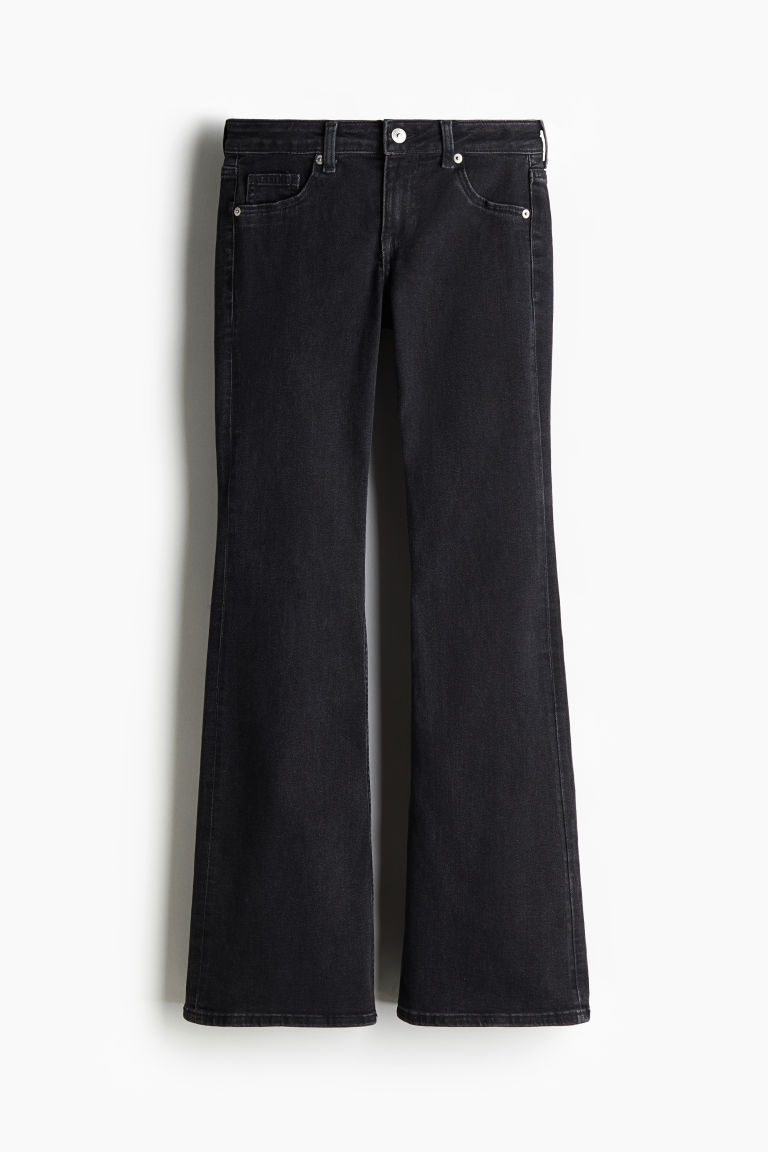 H & M - Flared Low Jeans - Zwart